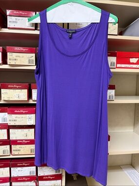 Eileen Fisher purple Sleeveless 100% silk Tank Top